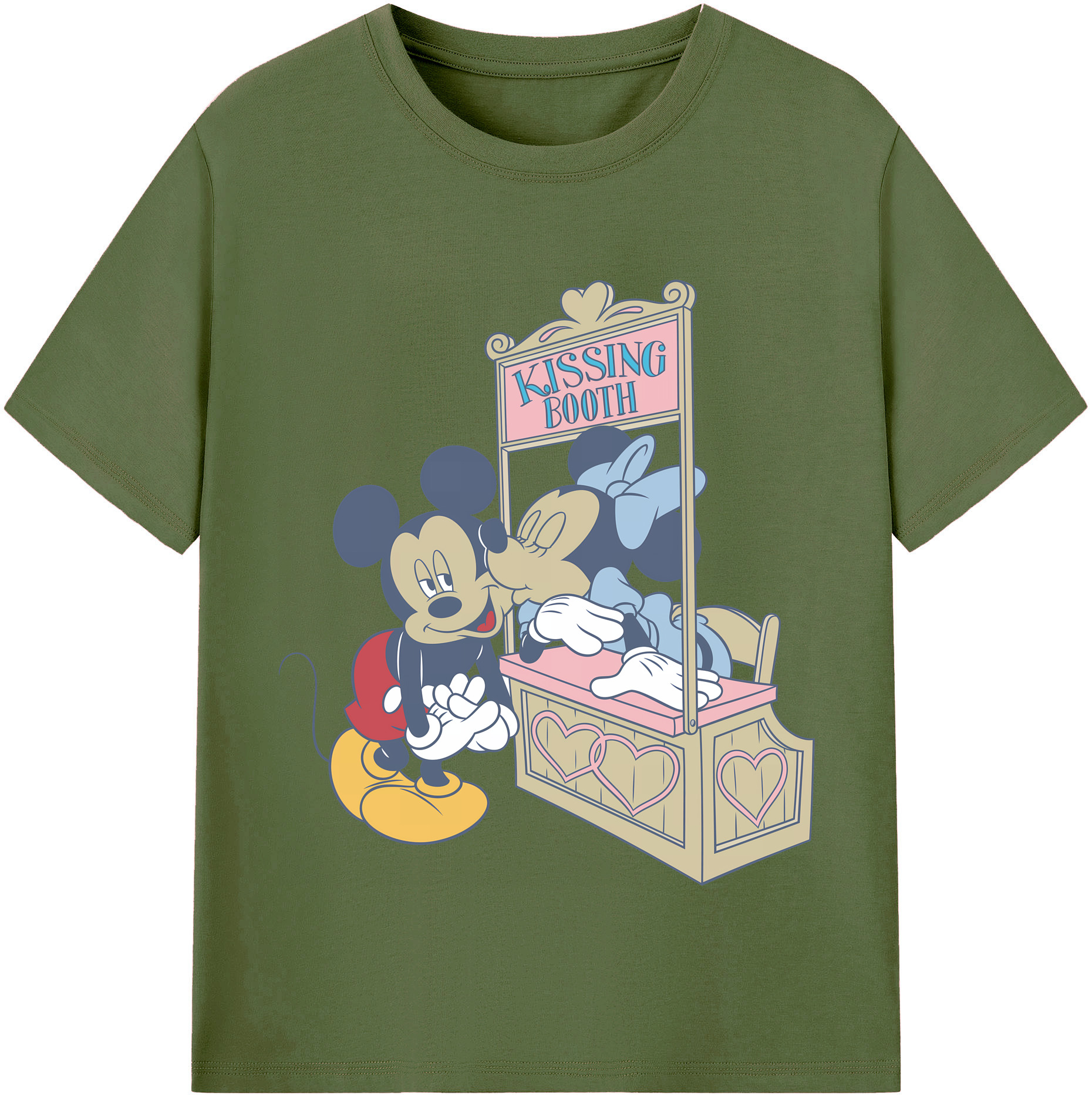 （画像用） ミッキーマウス Mickey Mouse 綿100％半袖Tシャツ（フロントプリント）
